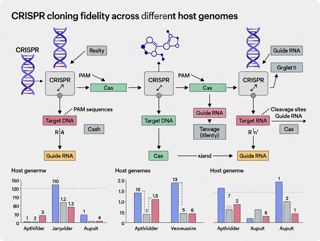 CRISPR-Cas9 Fidelity Across Genomes: A Comparative Analysis of Cloning Efficiency, Off-Target Effects, and Host-Specific Biases