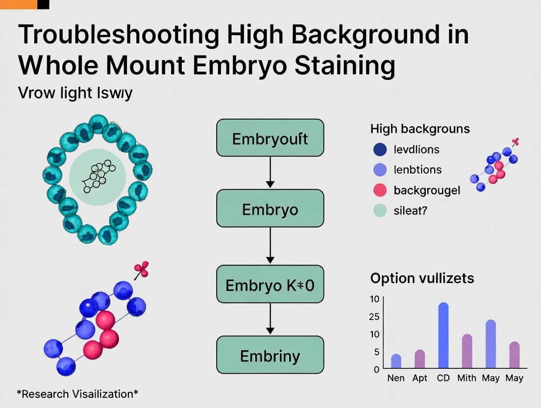Eliminating High Background in Whole Mount Embryo Staining: A Foundational Guide to Troubleshooting and Optimization