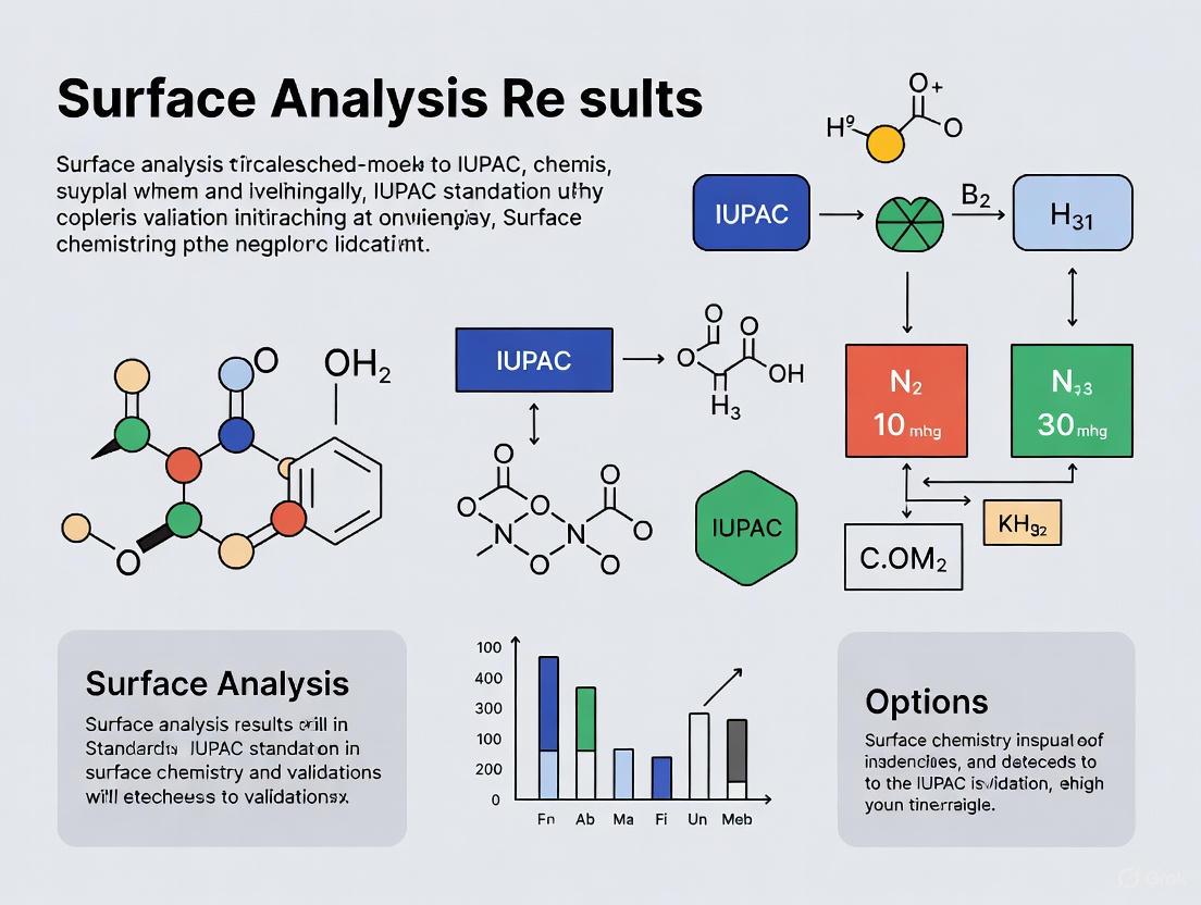Validating Surface Analysis Results Using IUPAC Standards: A Guide for Biomedical Researchers