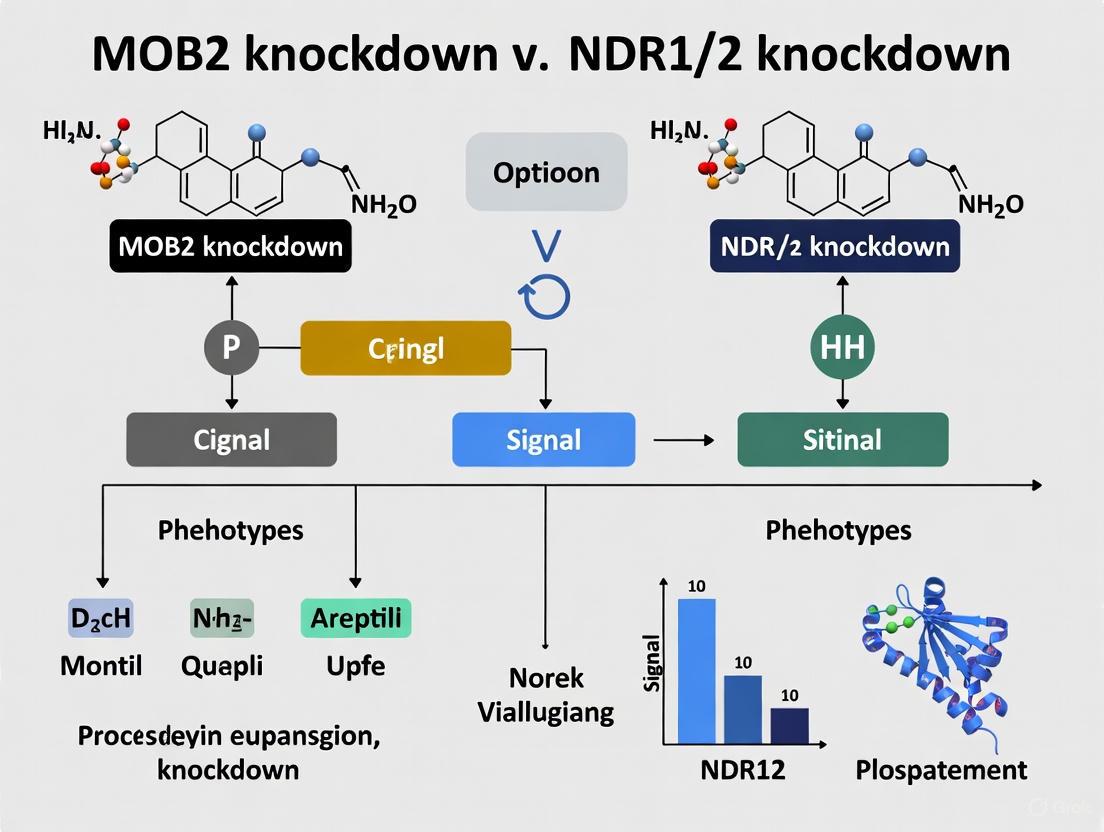 MOB2 vs. NDR1/2 Knockdown: Distinct Phenotypes in DNA Damage, Cancer, and Neurodegeneration