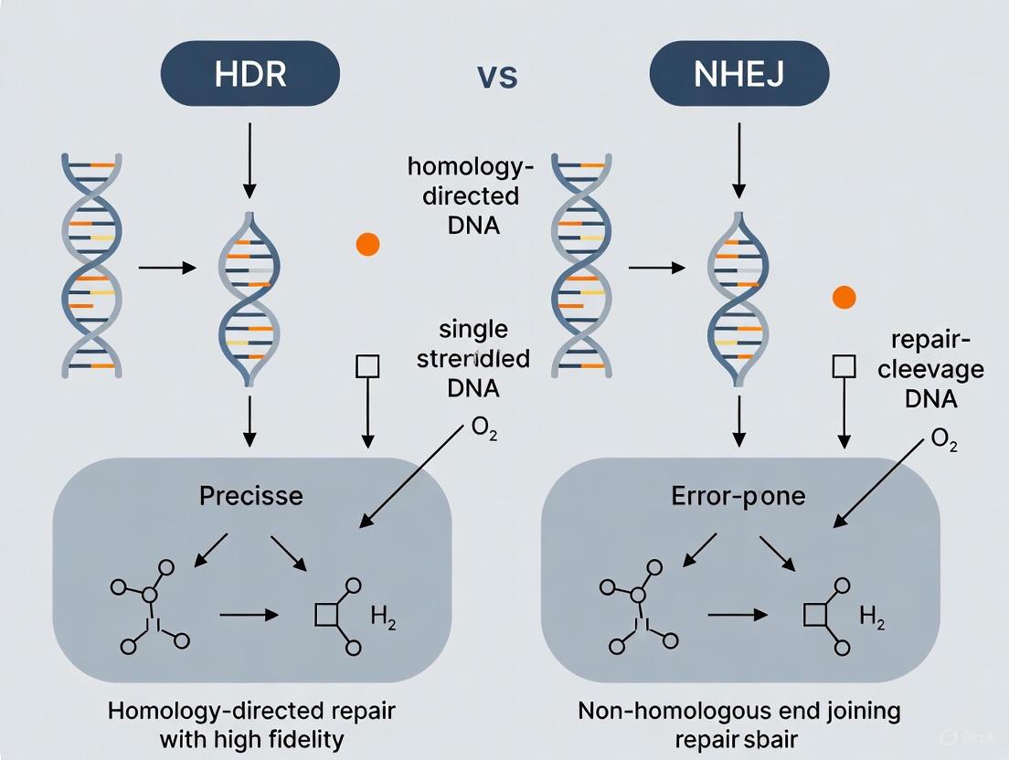 HDR vs NHEJ: Decoding DNA Repair Efficiency for Precision Genome Editing and Therapy