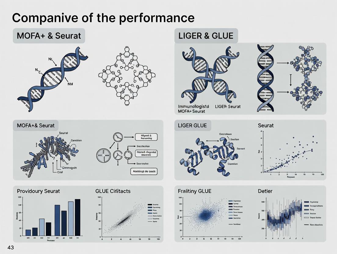 MOFA+, Seurat, LIGER, and GLUE: Benchmarking Integration Power for Single-Cell Multi-Omics Analysis in 2024