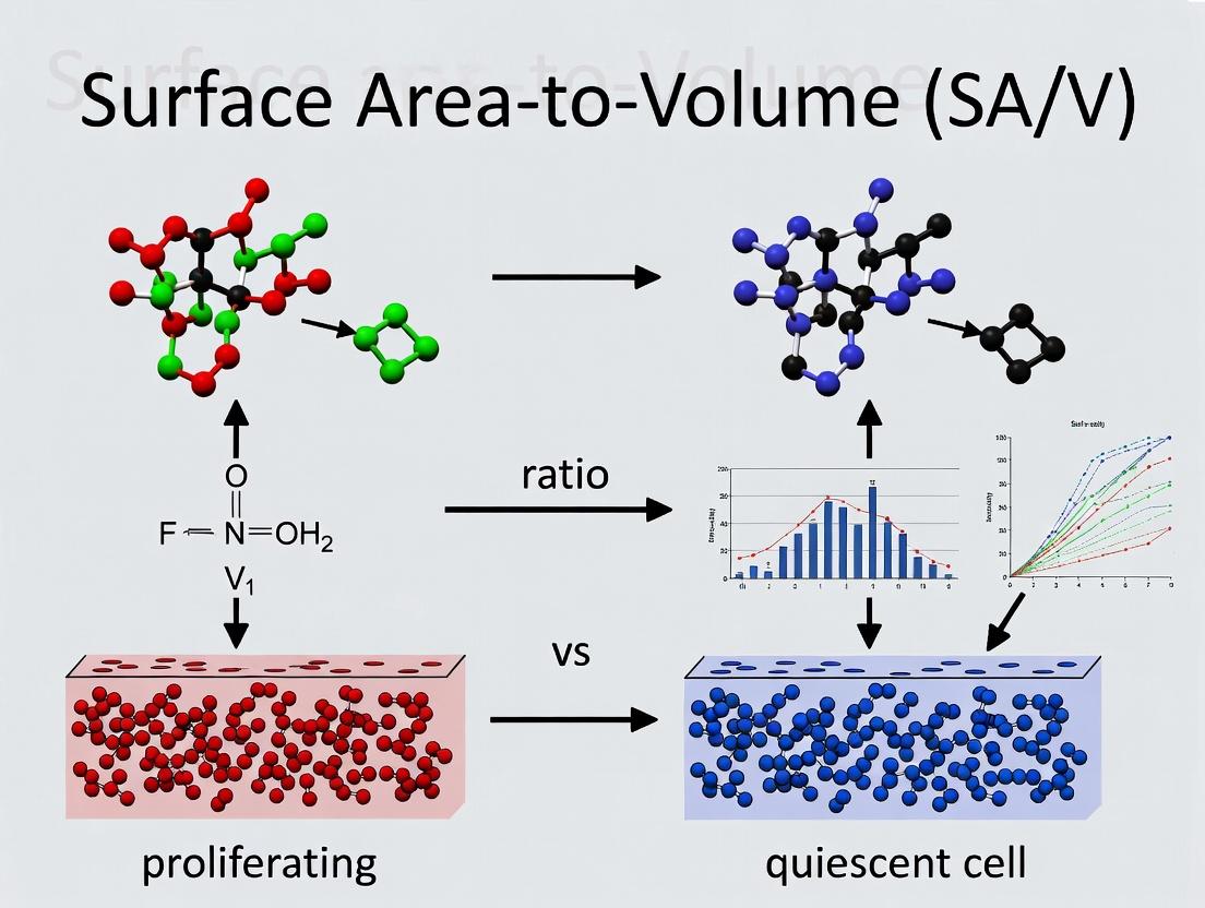 Cell Surface Dynamics: The Critical Role of Surface Area-to-Volume Ratio in Proliferating vs. Quiescent Cells for Drug Development