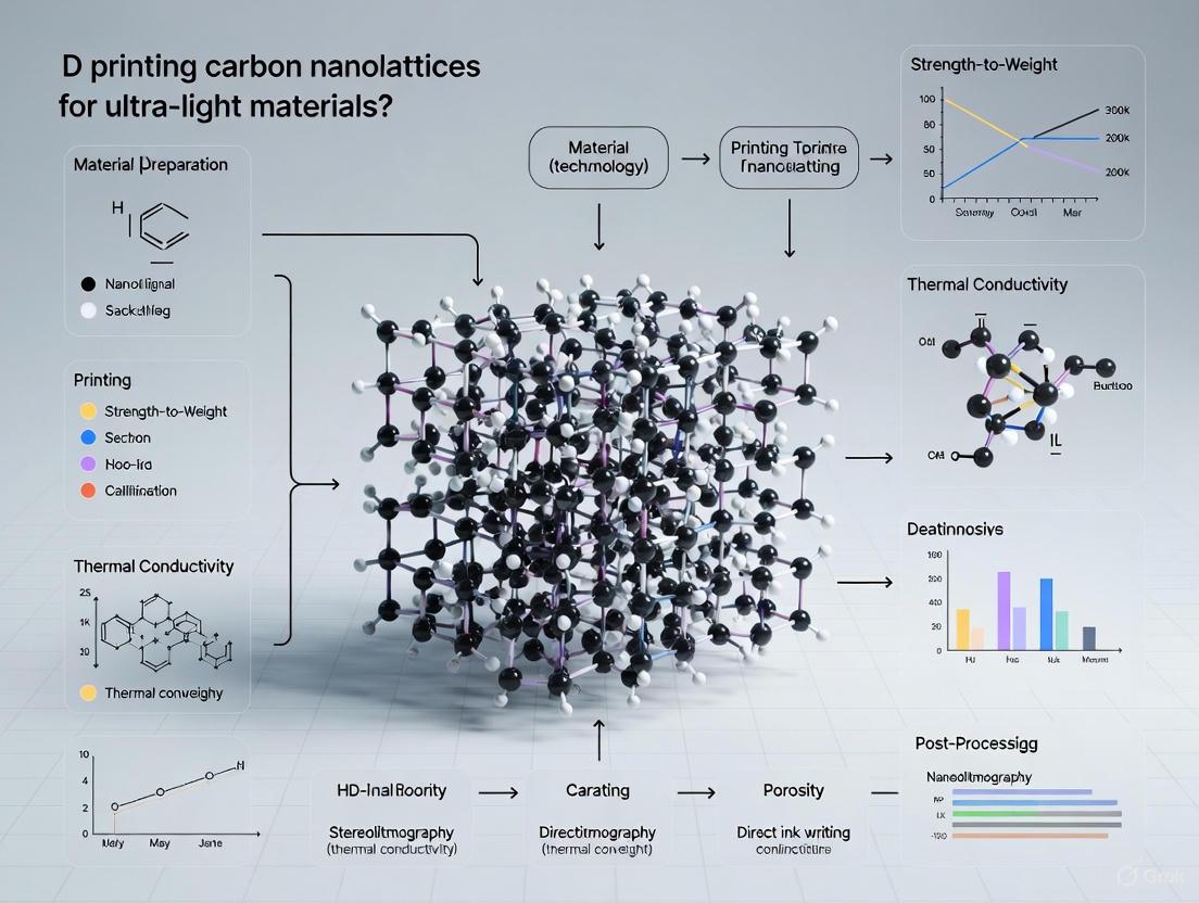 Machine Learning and Nano-3D Printing Unlock Ultra-Light, High-Strength Carbon Nanolattices for Biomedicine
