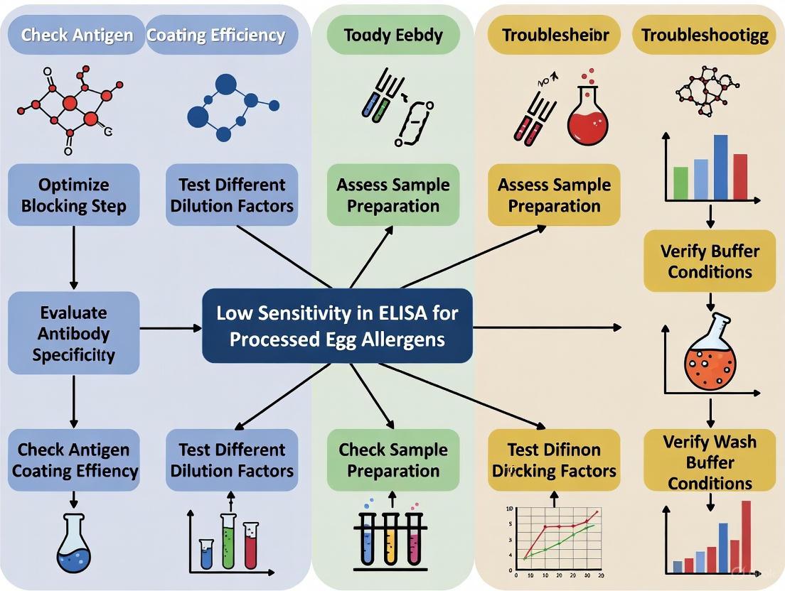 Overcoming Low Sensitivity in ELISA: A Comprehensive Guide for Detecting Processed Egg Allergens