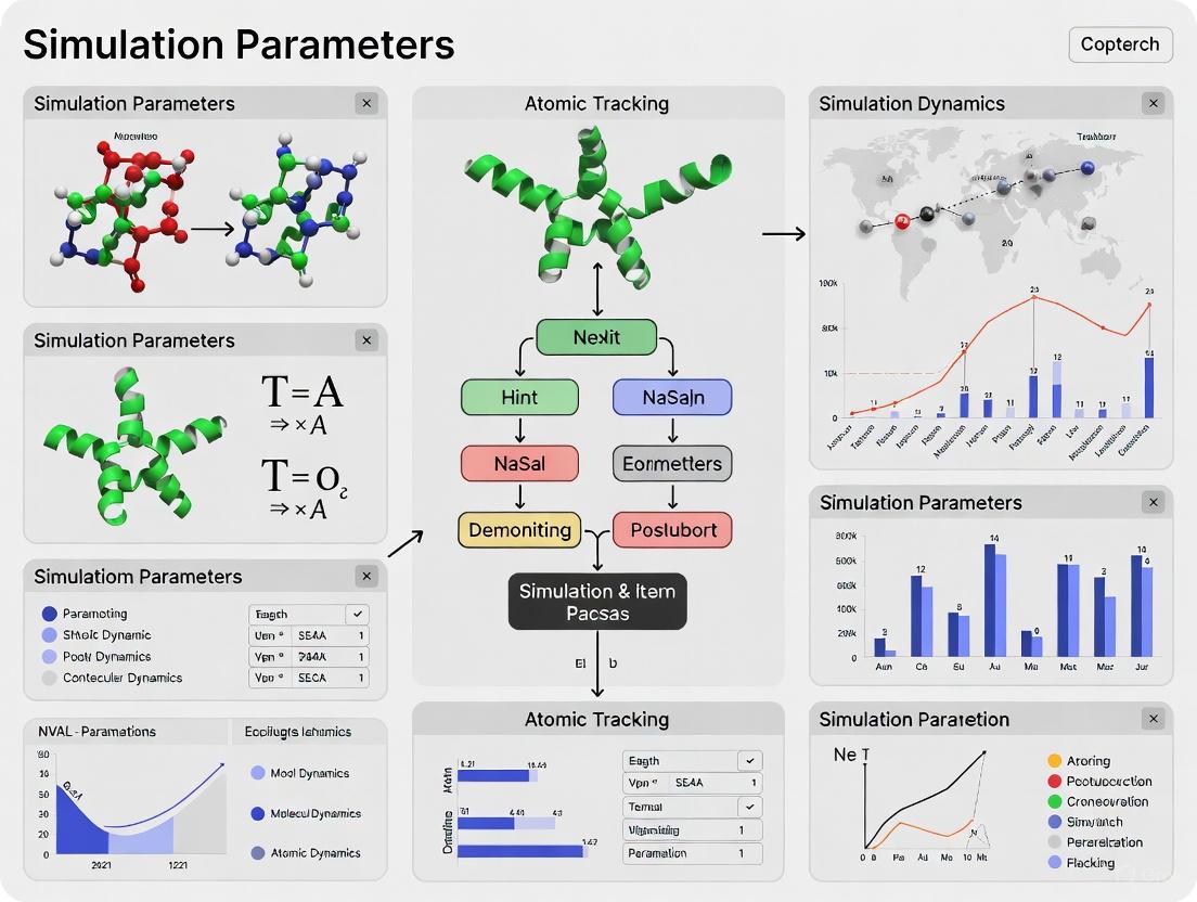 A Practical Guide to Setting Molecular Dynamics Parameters for Accurate Atomic Tracking