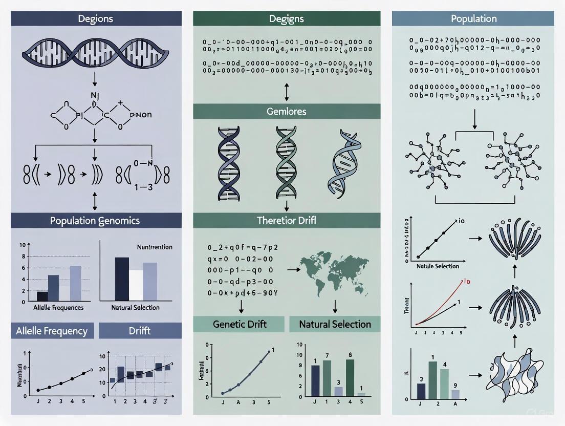 Theoretical Population Genomics Models: From Foundational Principles to Drug Development Applications