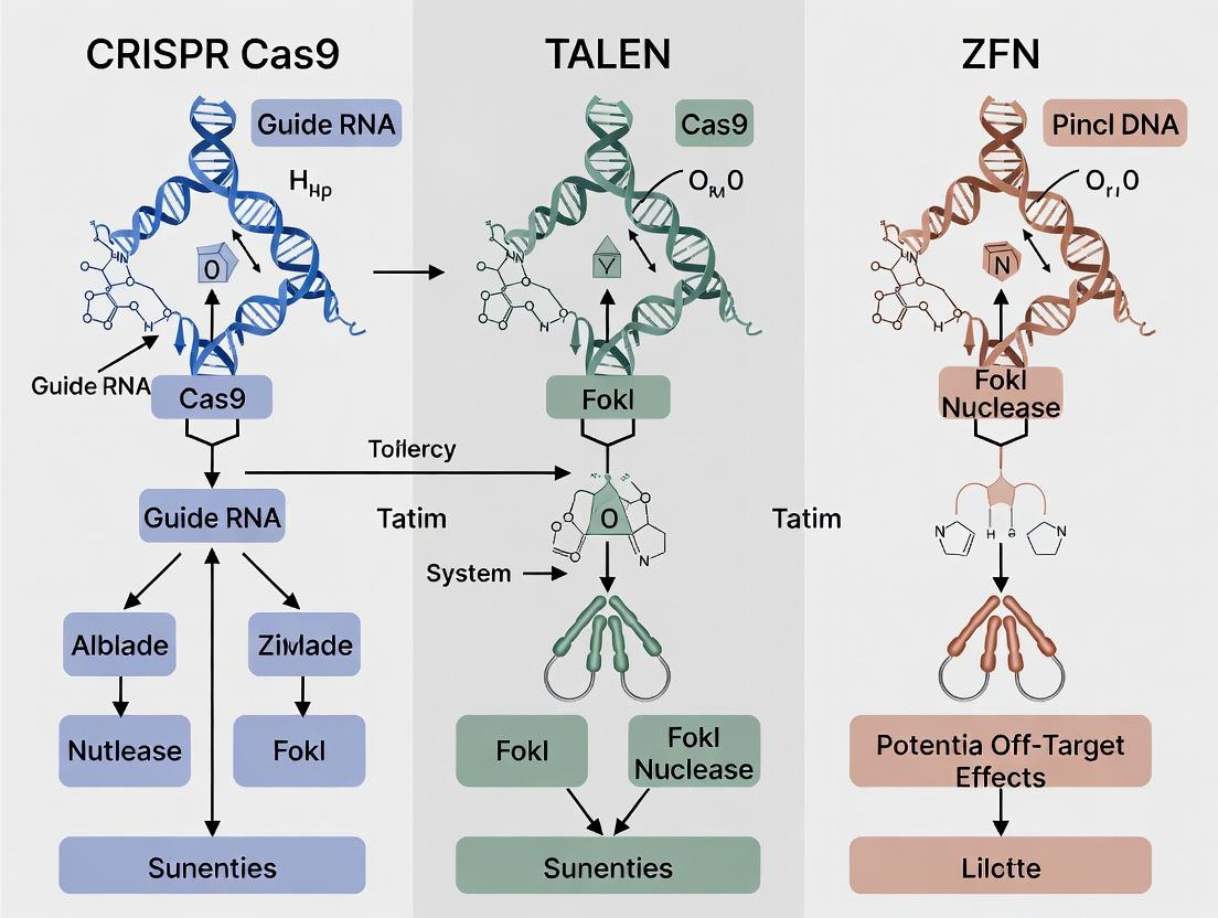 CRISPR-Cas9 vs. TALEN vs. ZFN: A Comprehensive 2024 Guide to Off-Target Effects for Precision Research