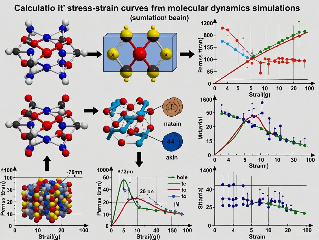 Calculating Stress-Strain Curves from Molecular Dynamics Simulations: A Comprehensive Guide for Materials and Biomedical Research