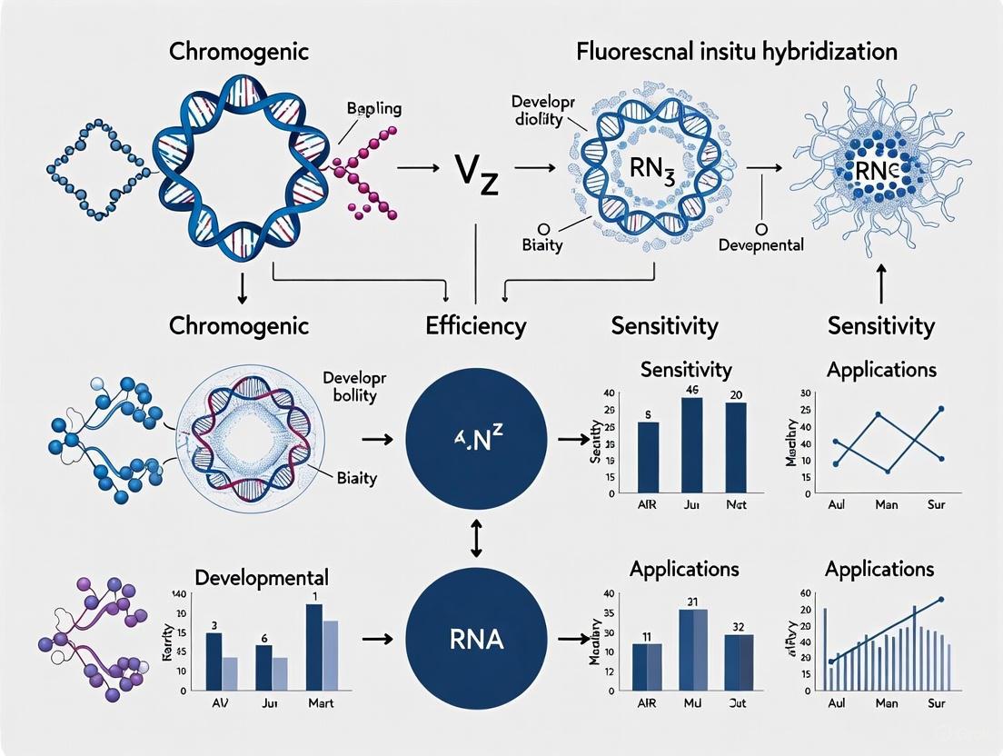 Chromogenic vs Fluorescent In Situ Hybridization: A Comprehensive Guide for Biomedical Researchers