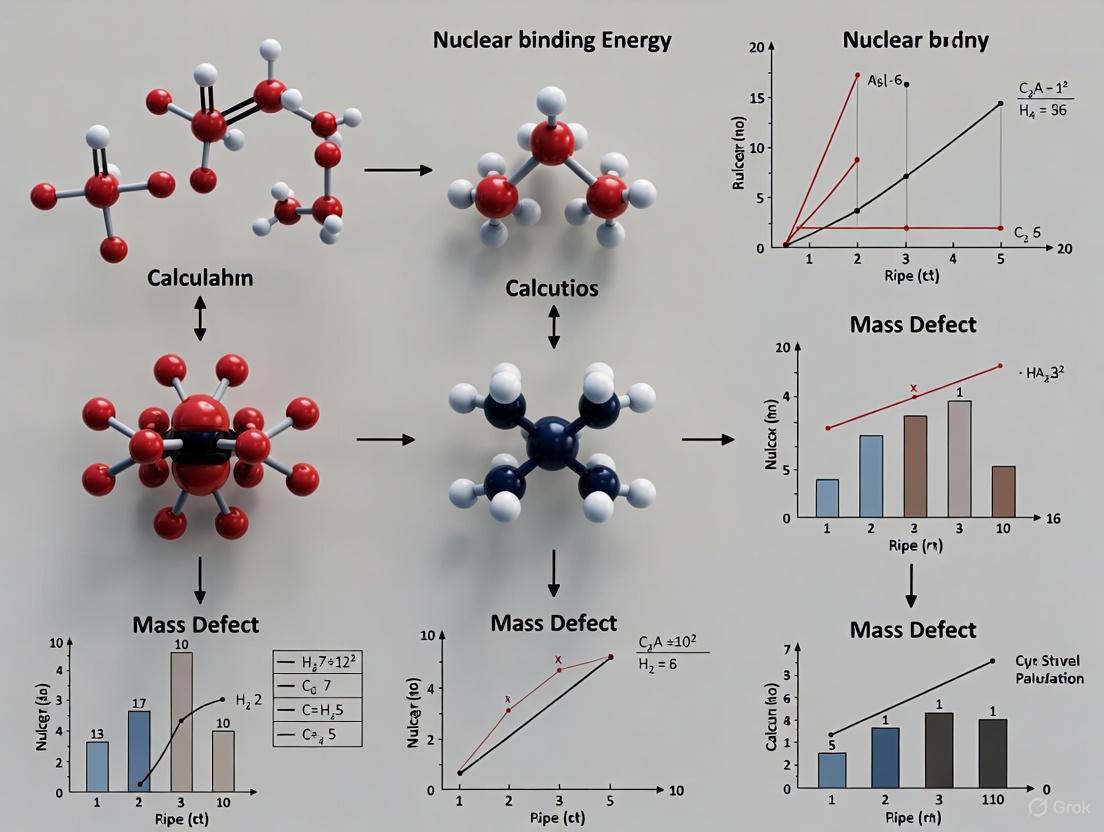 Nuclear Binding Energy and Mass Defect: Calculations, Applications, and Biomedical Implications