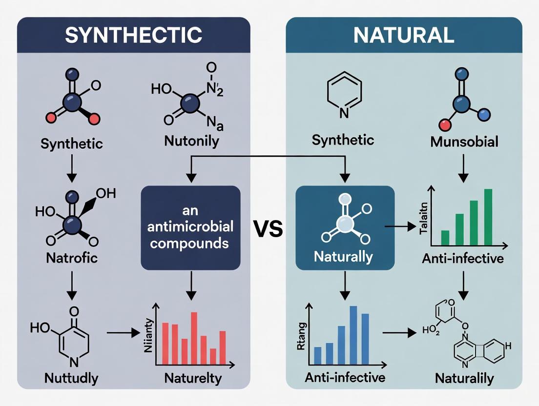 Synthetic vs. Natural Antimicrobials: A 2025 Efficacy Comparison for Drug Development