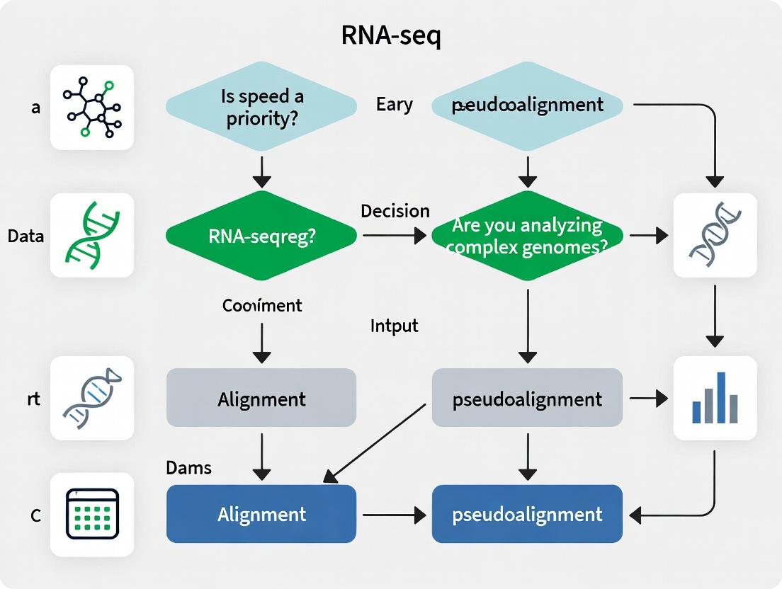 RNA-seq Alignment vs. Pseudoalignment: A Strategic Guide for Genomics Researchers