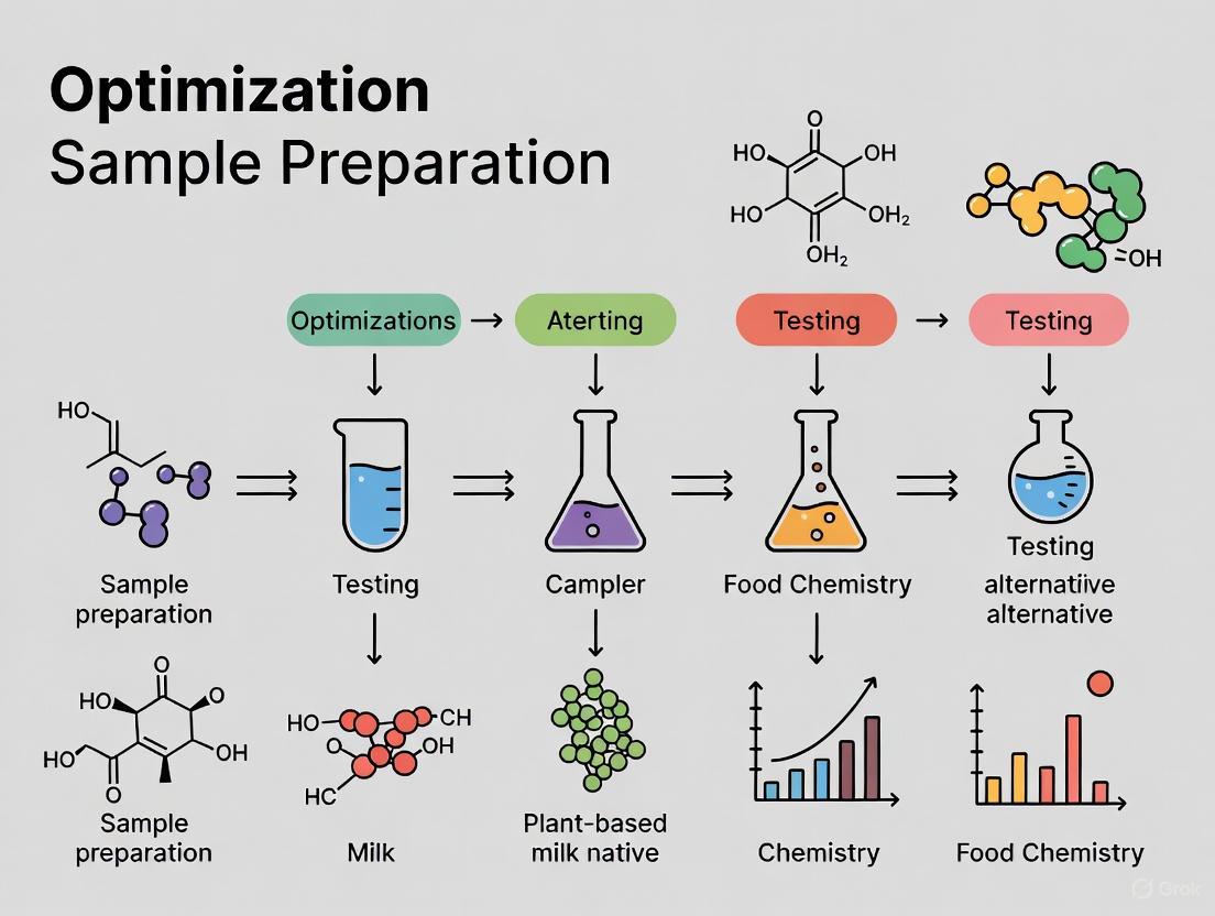 Optimizing Sample Preparation for Plant-Based Milk Alternative Testing: Strategies for Contaminant Detection and Analytical Accuracy