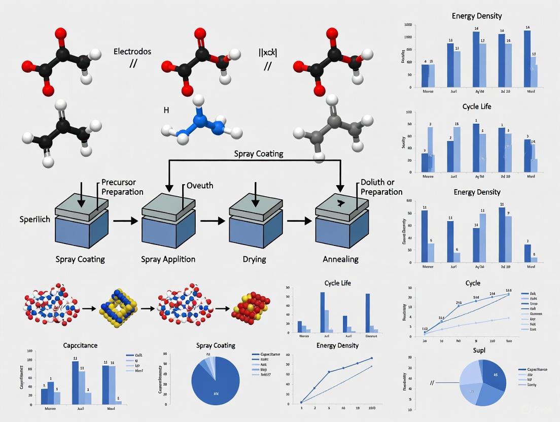 Spray Coating Methods for Thick Supercapacitor Electrodes: Fabrication, Optimization, and Biomedical Applications