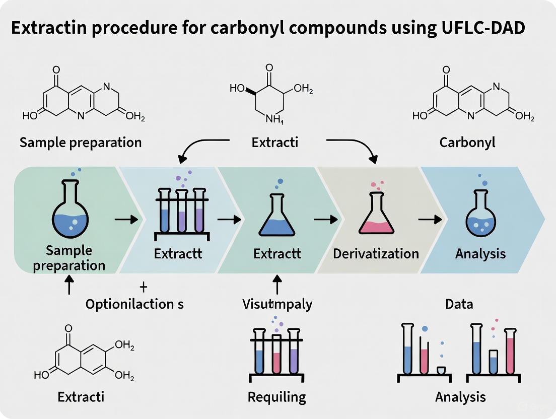 Optimized Extraction and UFLC-DAD Analysis of Carbonyl Compounds: A Comprehensive Guide from Method Development to Validation