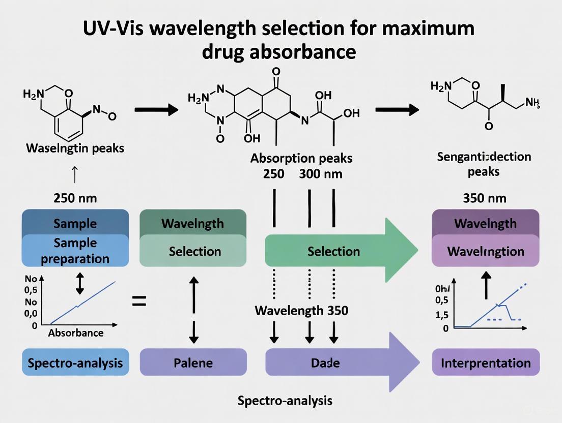 Strategic UV-Vis Wavelength Selection for Maximum Drug Absorbance: From Foundational Principles to Advanced Applications in Pharmaceutical Analysis