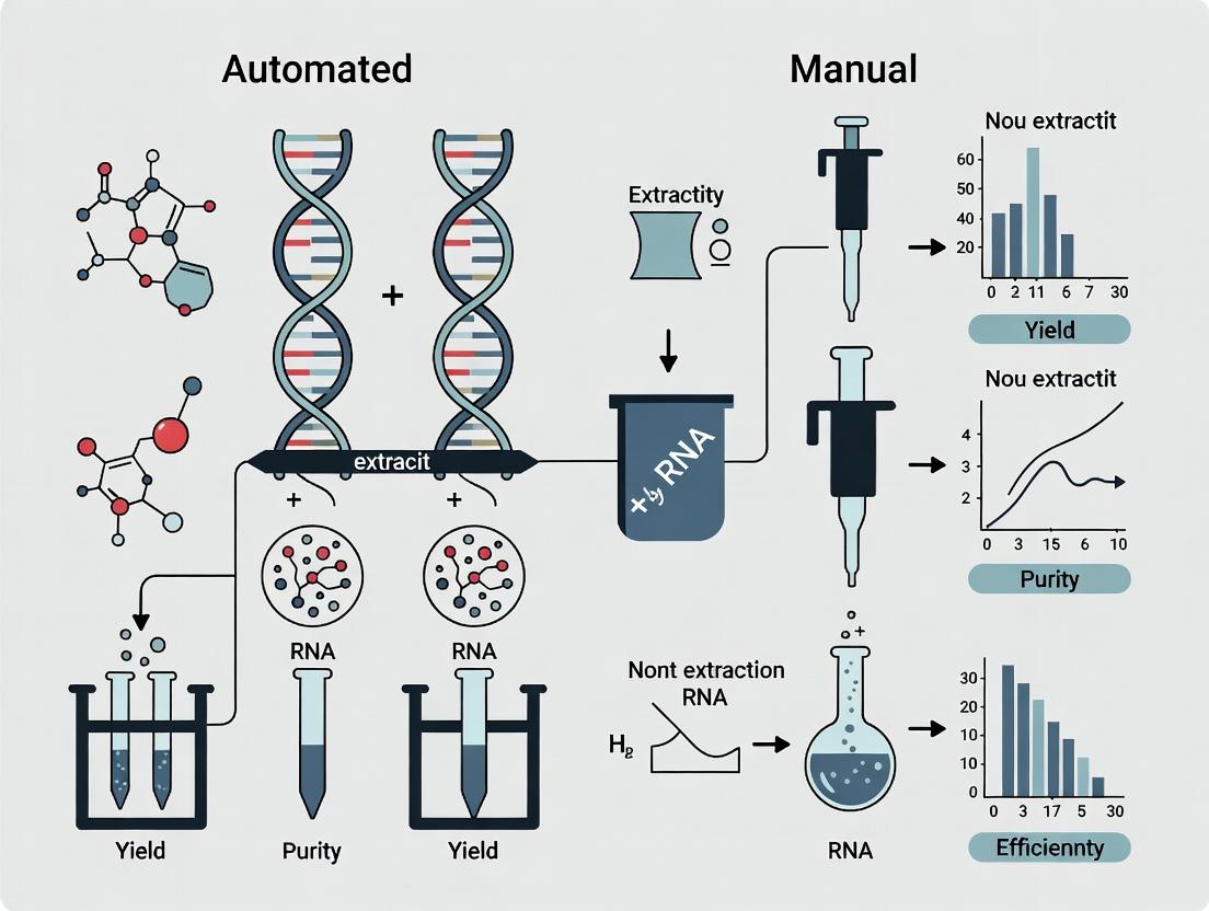 Automated vs. Manual RNA Extraction Yields: A Comprehensive Evaluation for Robust Research & Diagnostics