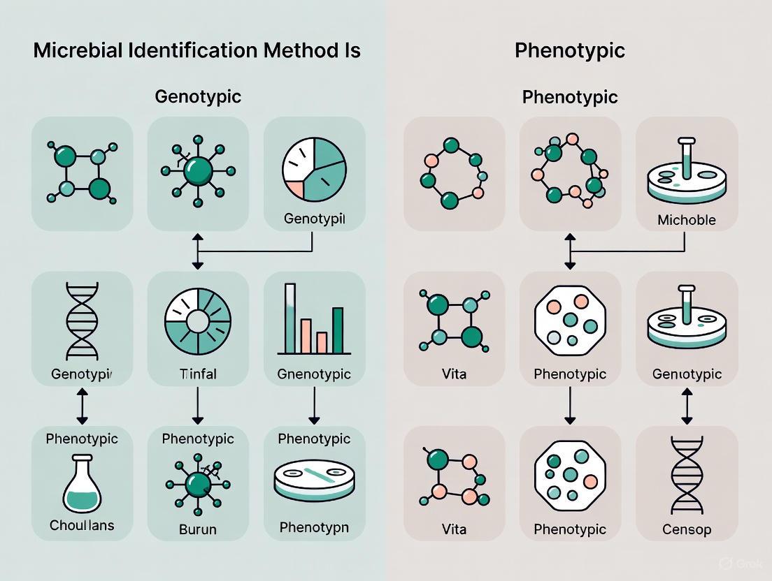Microbial Identification Decoded: A Strategic Guide to Phenotypic vs. Genotypic Methods for Biomedical Research