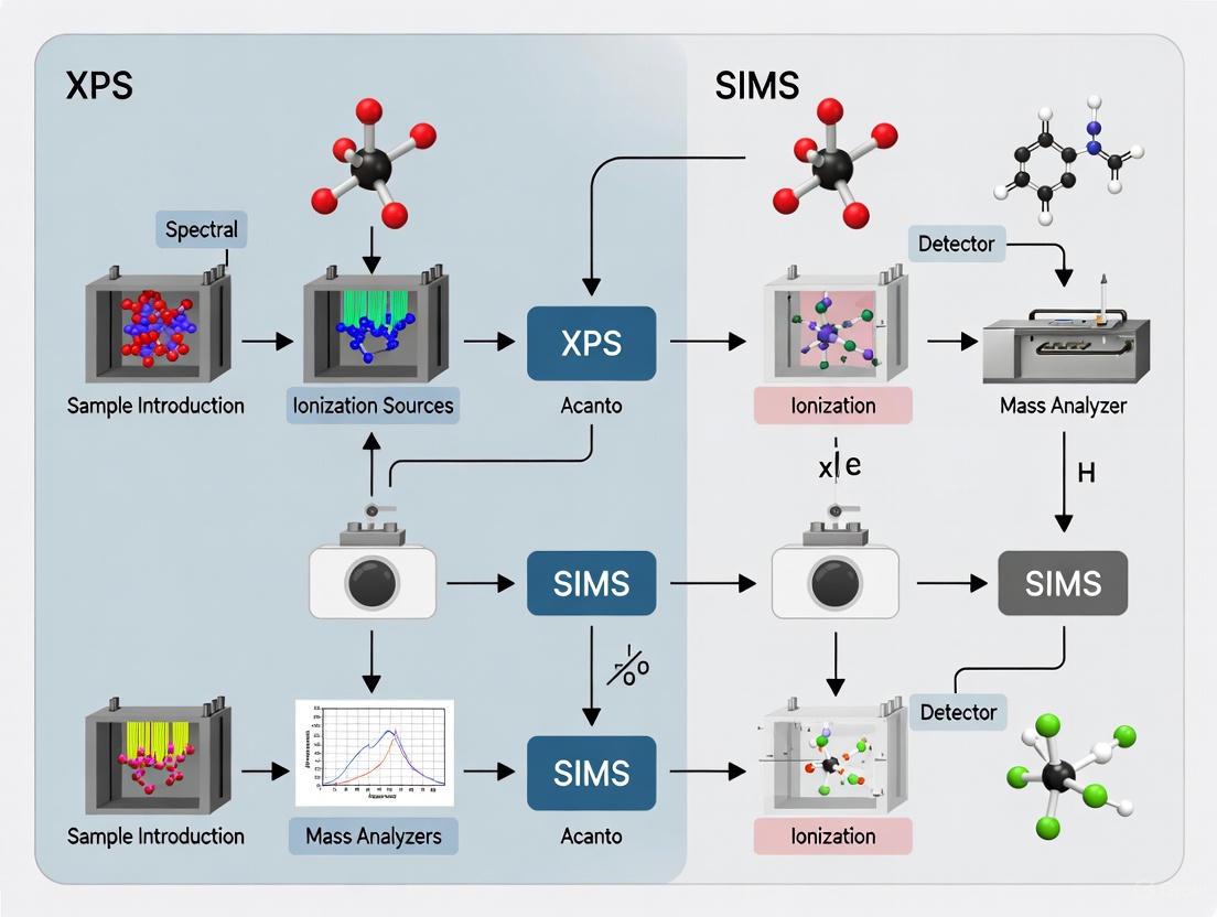 XPS vs AES vs SIMS: A Comprehensive Guide to Surface Analysis Techniques for Biomedical Research