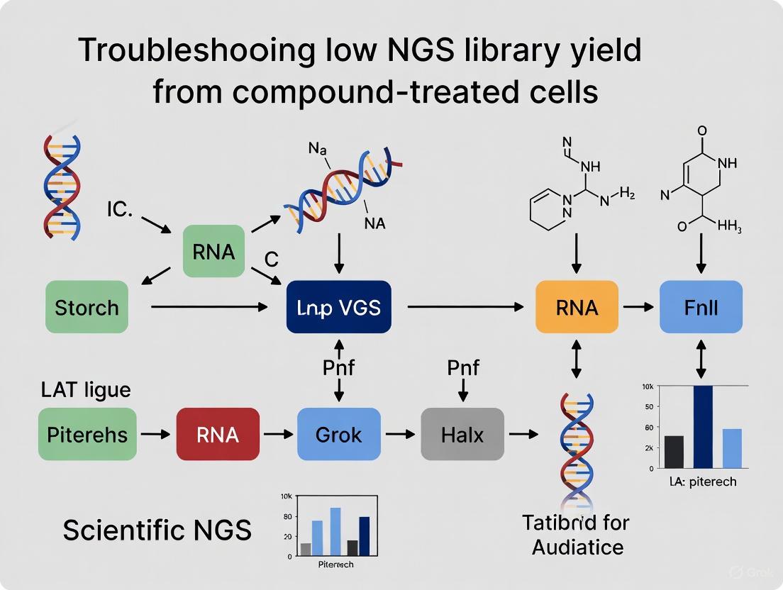 Solving Low NGS Library Yield: A Troubleshooting Guide for Compound-Treated Cells