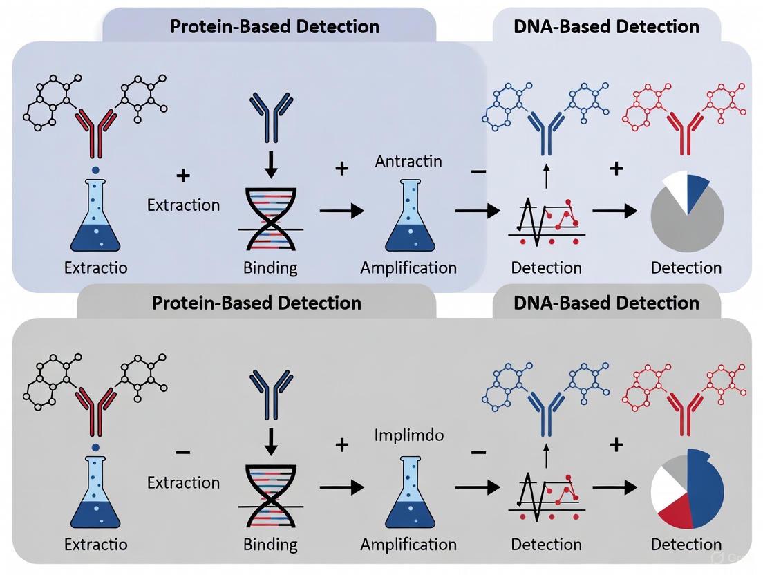 Protein vs. DNA: A Comparative Analysis of Food Allergen Detection Methods for Biomedical Research