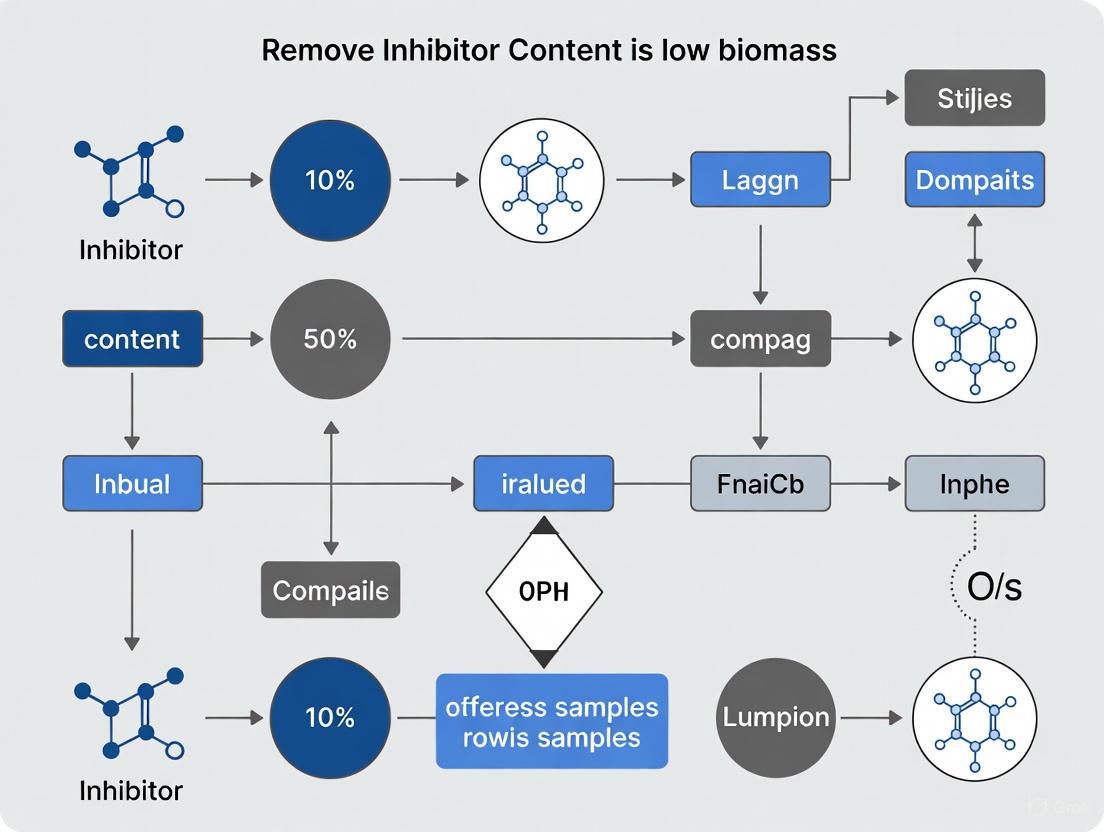 Overcoming Inhibition: Advanced Strategies for Removing Inhibitors from Low-Biomass Samples in Biomedical Research