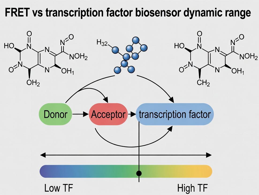 FRET vs. Transcription Factor Biosensors: A Comprehensive Guide to Maximizing Dynamic Range in Live-Cell Imaging