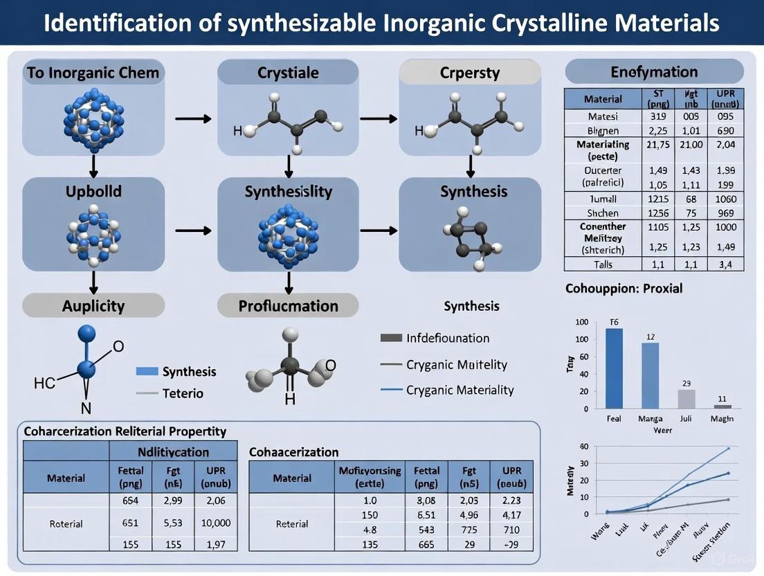 Identifying Synthesizable Inorganic Crystalline Materials: A Guide to AI, Validation, and Discovery