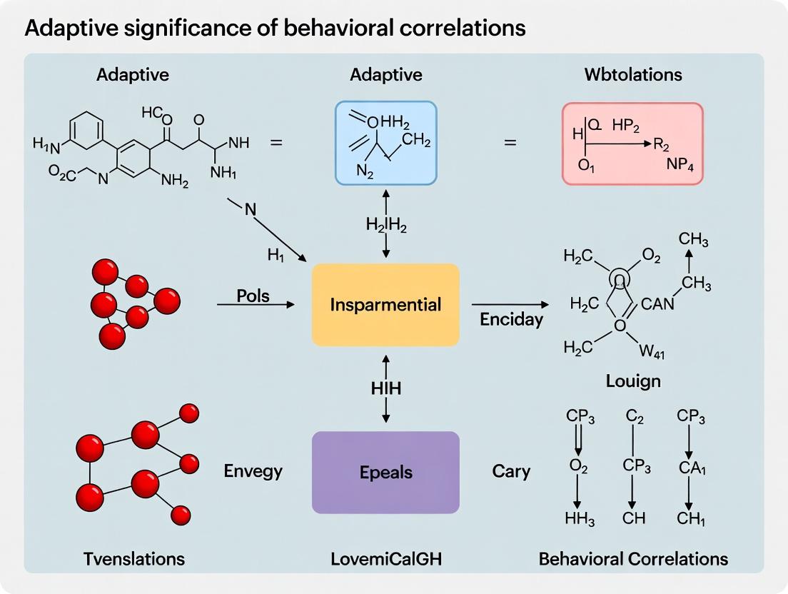 The Adaptive Logic of Behavioral Correlations: From Animal Models to Precision Therapeutics in Drug Development