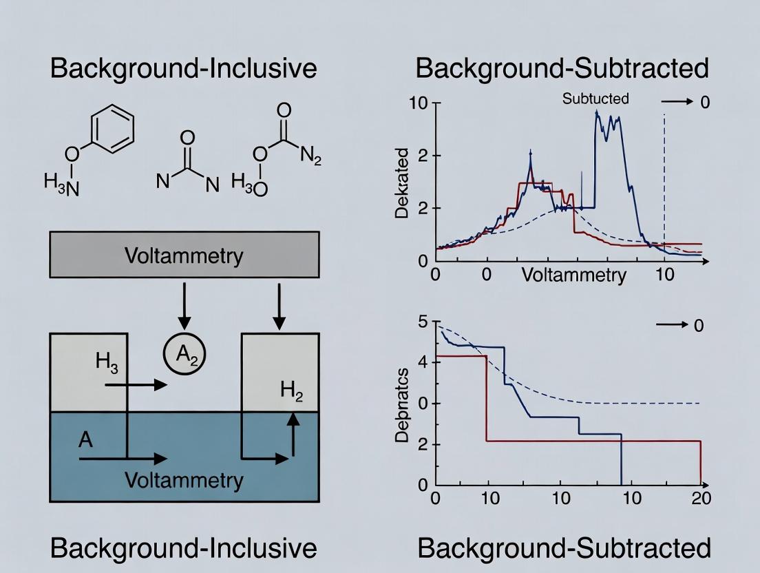 Background-Inclusive vs. Background-Subtracted Voltammetry: Choosing the Right Method for Electrochemical Analysis in Biomedical Research