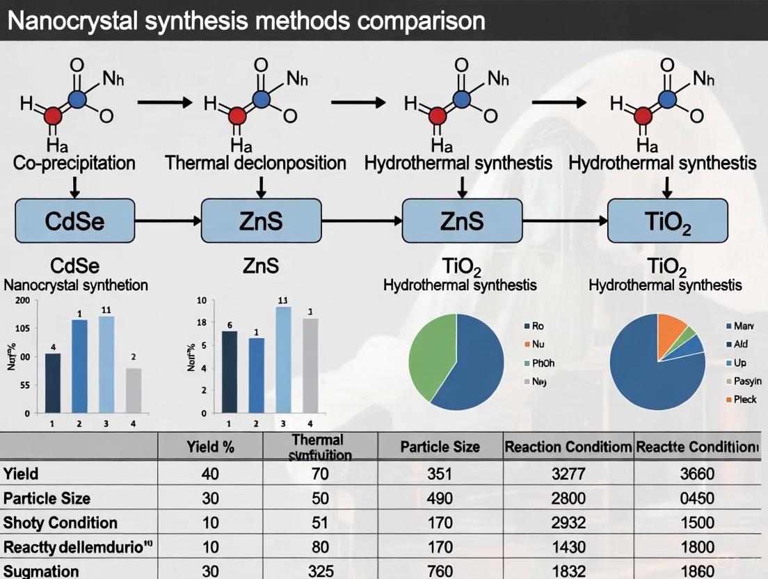 Nanocrystal Synthesis Methods Compared: Yield Optimization for Biomedical Applications
