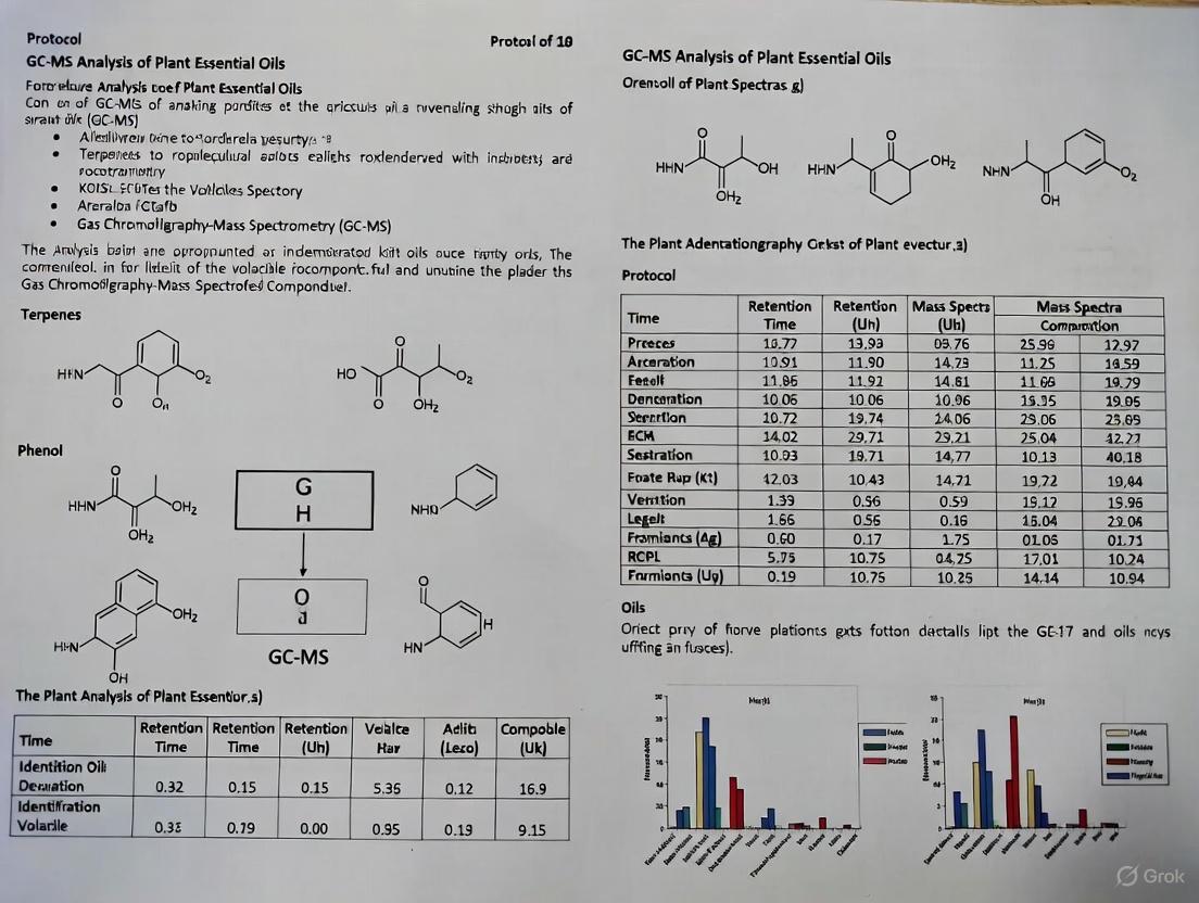 A Comprehensive GC-MS Protocol for Plant Essential Oil Analysis: From Sample Preparation to Bioactivity Correlation