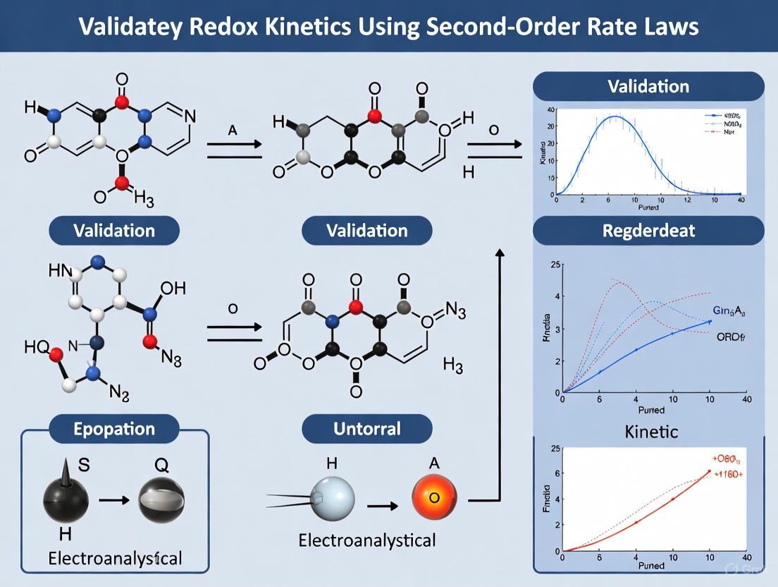 Validating Redox Kinetics: A Comprehensive Guide to Second-Order Rate Law Applications in Drug Development