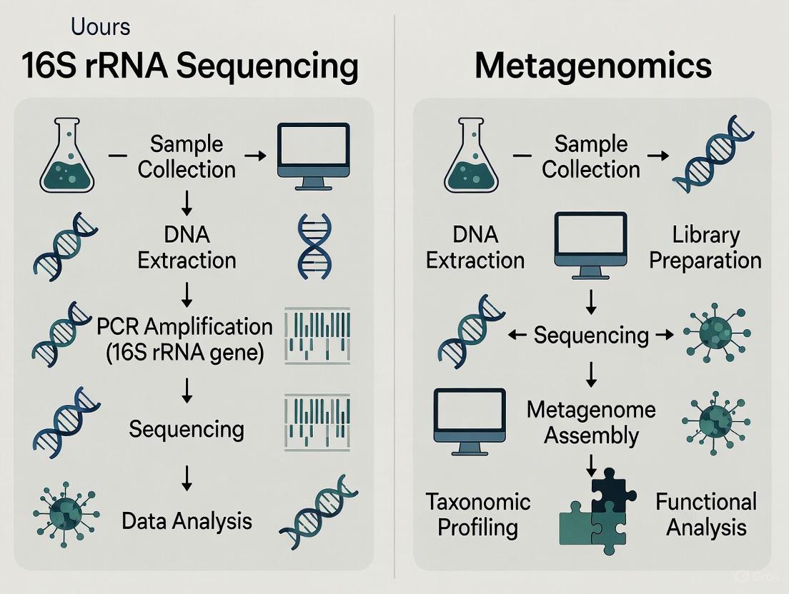 16S rRNA vs. Metagenomics: A Researcher's Guide to Choosing the Right Microbiome Profiling Tool