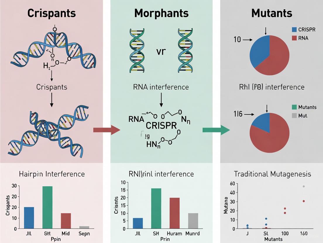 Crispants vs Morphants vs Mutants: A Comprehensive Guide to Phenotypic Comparison in Genetic Research