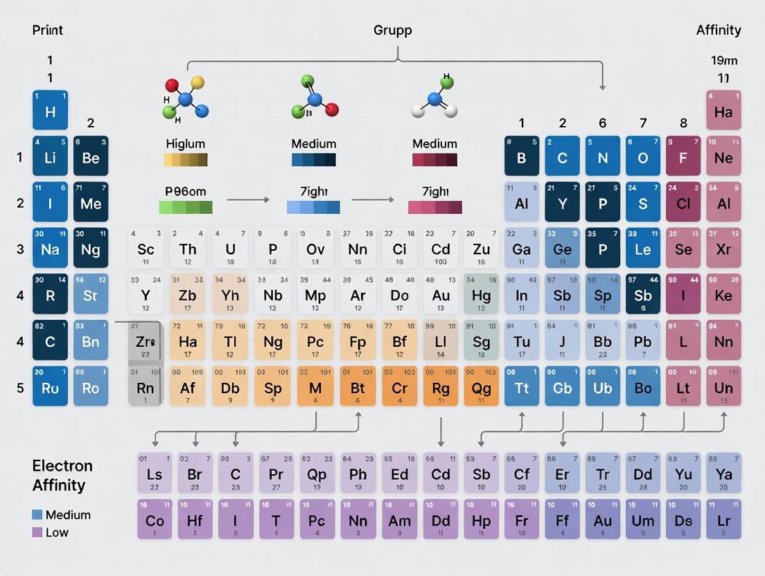 Electron Affinity Across the Periodic Table: Trends, Measurements, and Applications in Drug Discovery