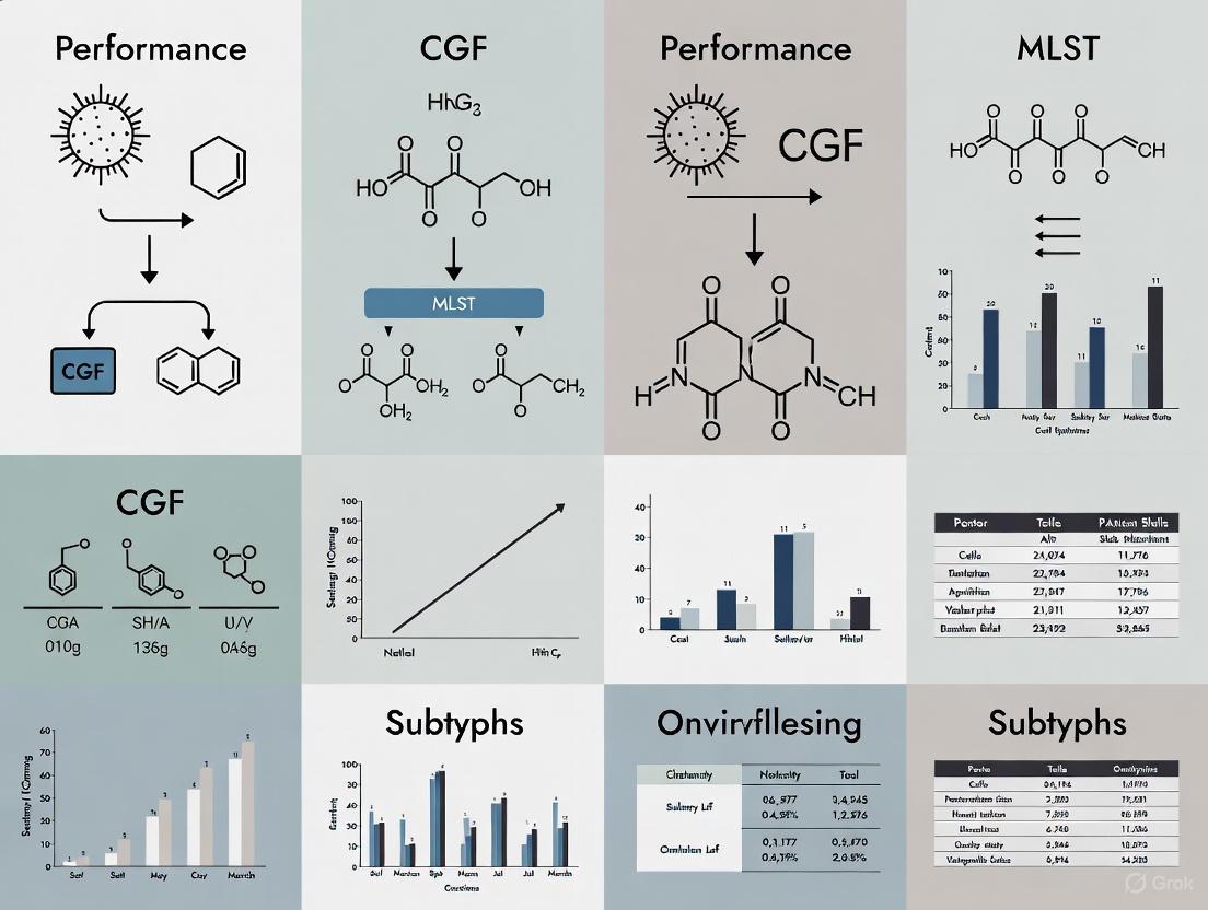 CGF vs. MLST: A Comparative Analysis of Bacterial Subtyping Performance for Outbreak Detection and Surveillance