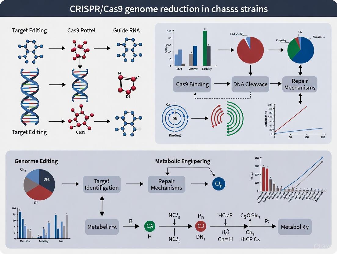Streamlining Cellular Factories: A CRISPR/Cas9 Guide to Genome Reduction in Microbial Chassis Strains