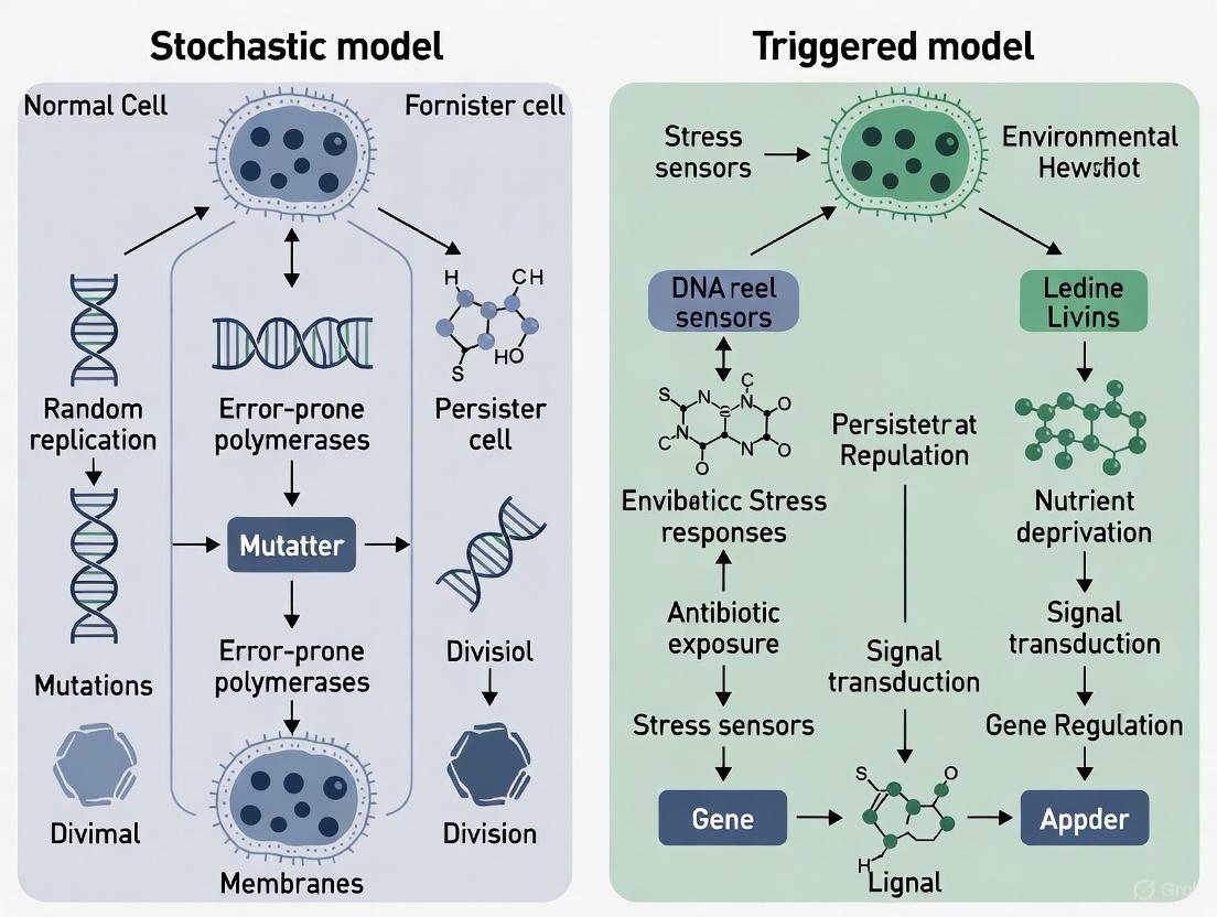Stochastic vs. Triggered: Decoding the Dual Mechanisms of Bacterial Persister Cell Formation
