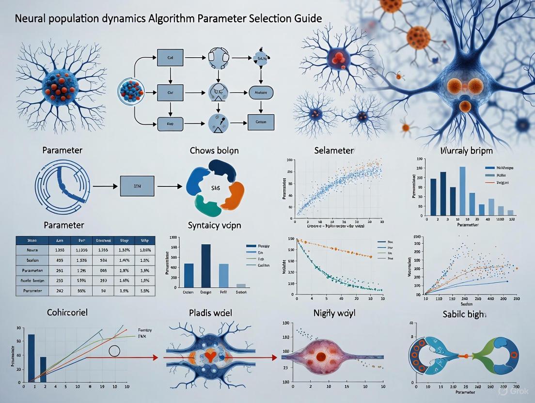 A Practical Guide to Neural Population Dynamics Algorithm Parameter Selection for Biomedical Research