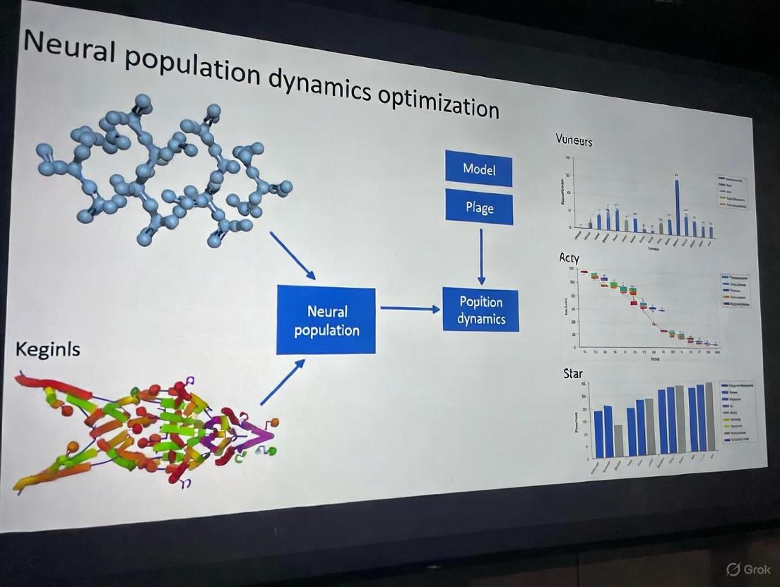 Optimizing Neural Population Dynamics: From Foundational Concepts to Practical Validation in Drug Discovery