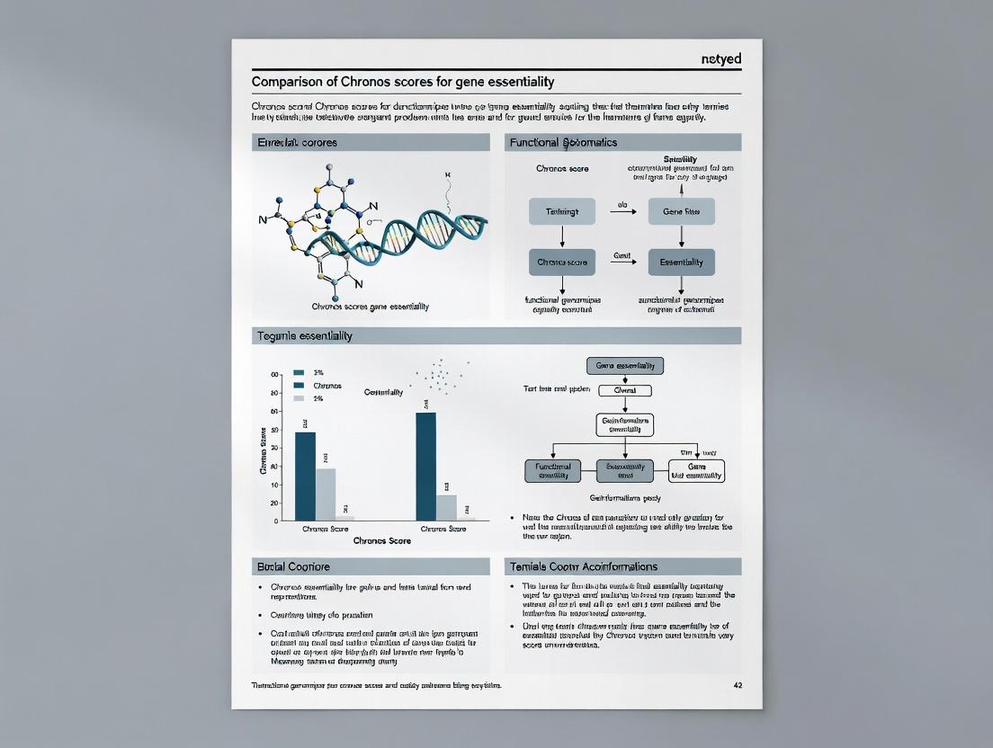 Chronos Score Analysis: A Guide to Benchmarking Gene Essentiality Predictions in Cancer Research