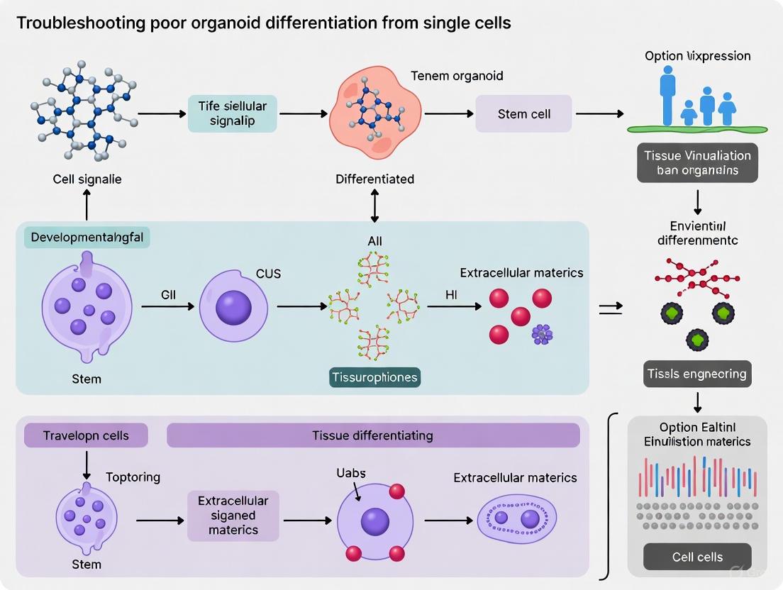 Troubleshooting Poor Organoid Differentiation from Single Cells: A Comprehensive Guide for Researchers
