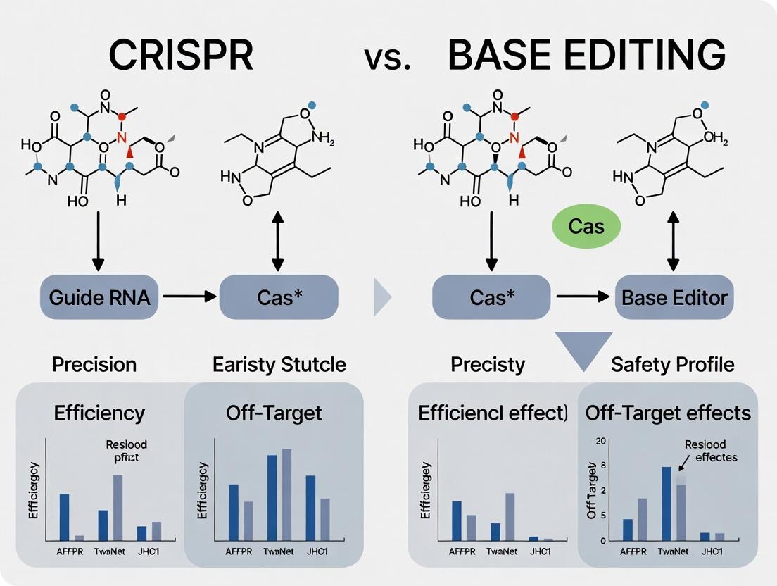 CRISPR vs. Base Editing: A Comprehensive Comparison of Precision, Safety, and Therapeutic Potential