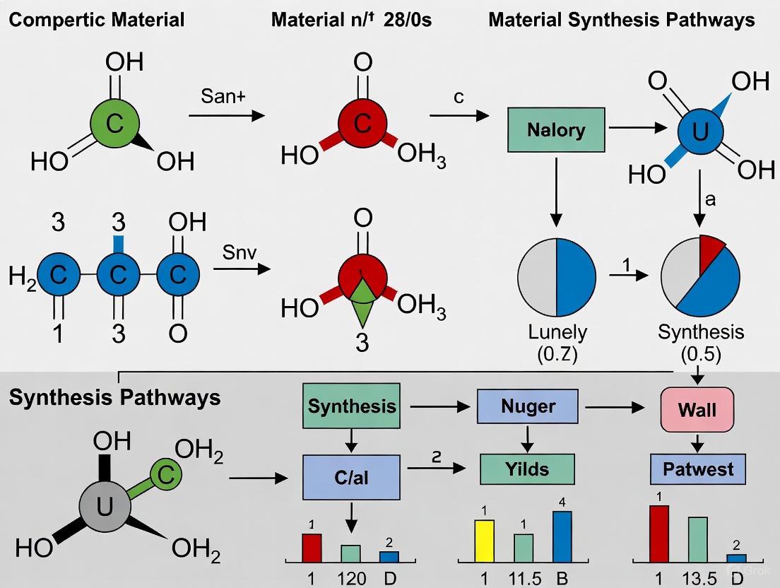 Comparative Analysis of Material Synthesis Pathways: From Foundational Principles to AI-Driven Optimization