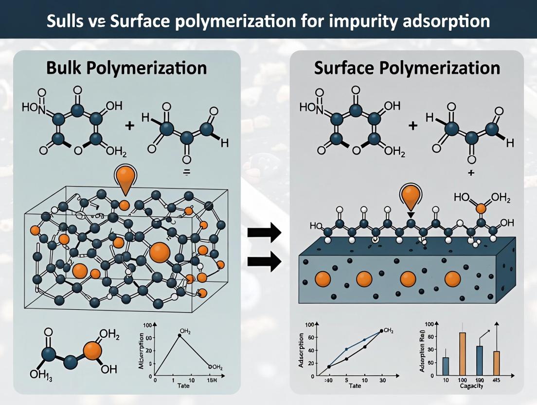 Bulk vs Surface Polymerization: Strategic Approaches for Optimizing Impurity Adsorption in Pharmaceutical Development