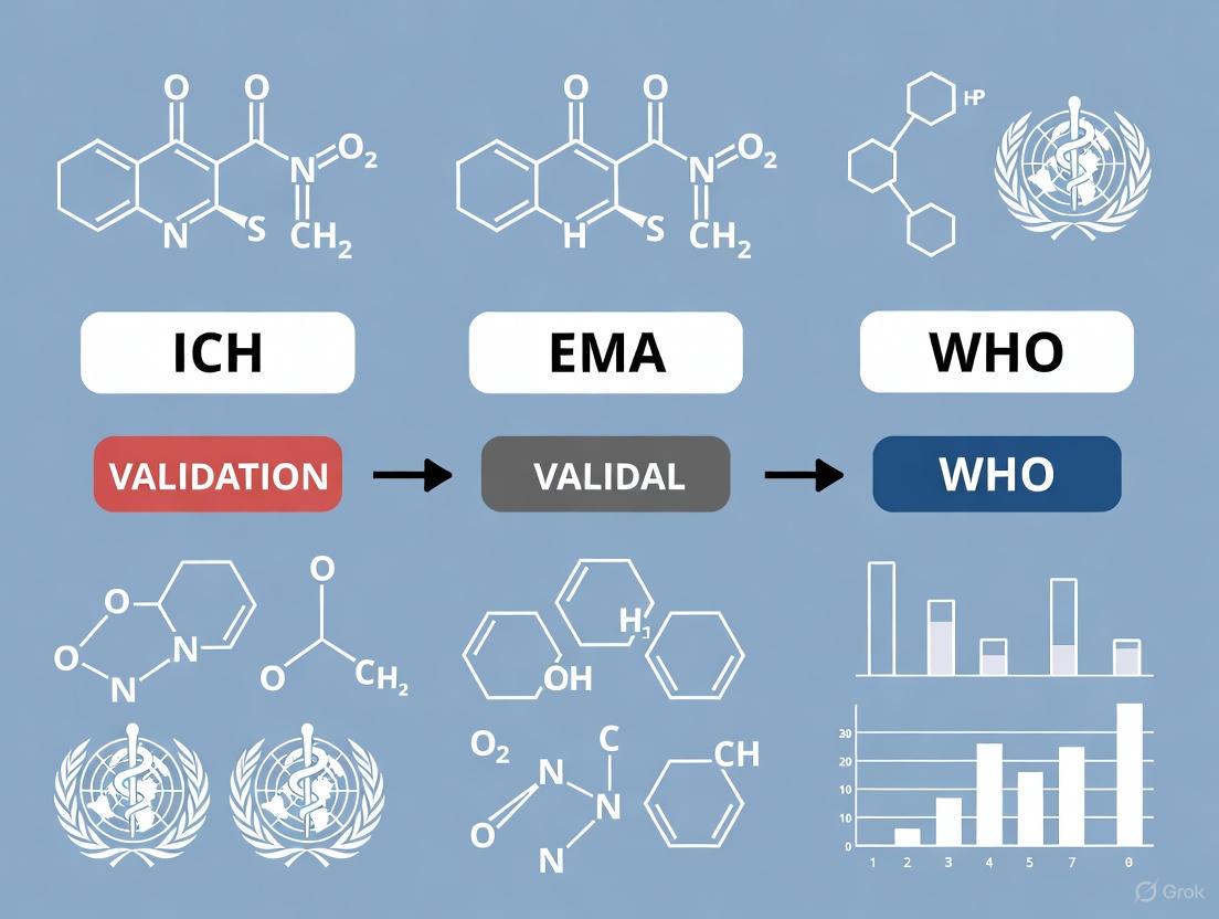 Navigating Global Validation Guidelines: A Comparative Analysis of ICH, EMA, and WHO Requirements for Pharmaceutical Professionals