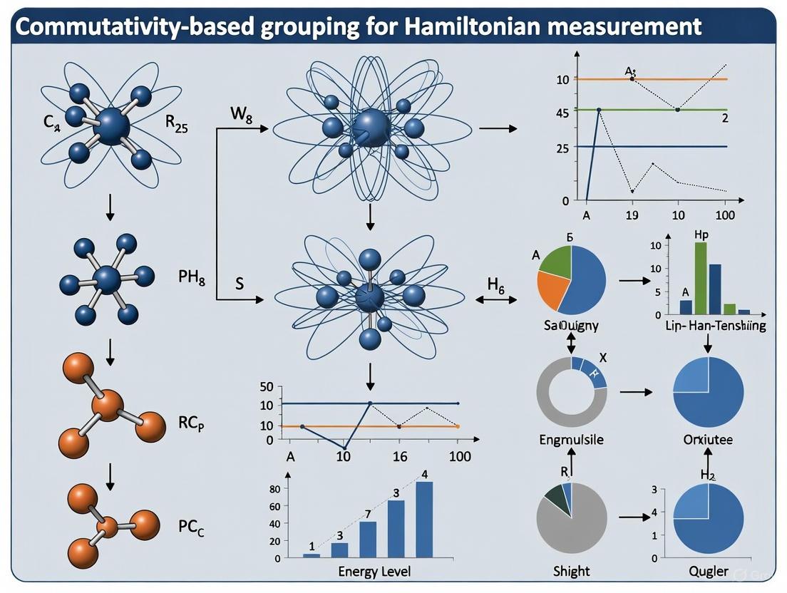 Commutativity-Based Grouping for Hamiltonian Measurement: Strategies to Overcome the Quantum Measurement Bottleneck in Drug Development