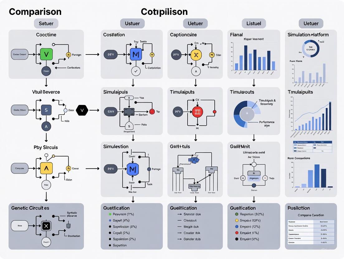 Genetic Circuit Simulation Platforms: A 2025 Comparative Guide for Researchers and Drug Developers